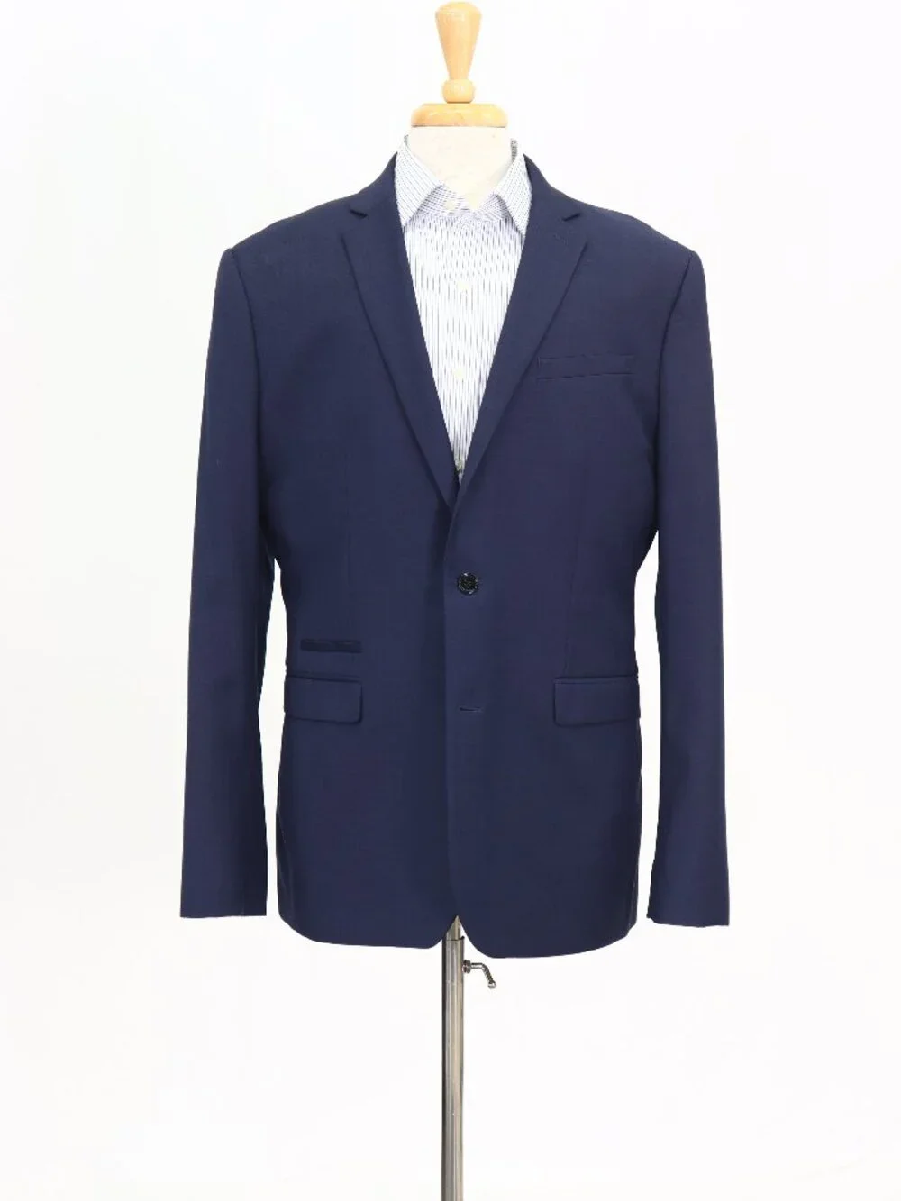 Express 44L Navy Blazer Sport Coat Jacket 2-Button Solid W874